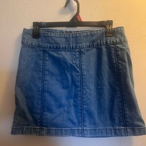 Free People Denim Mini Skirt - Blue